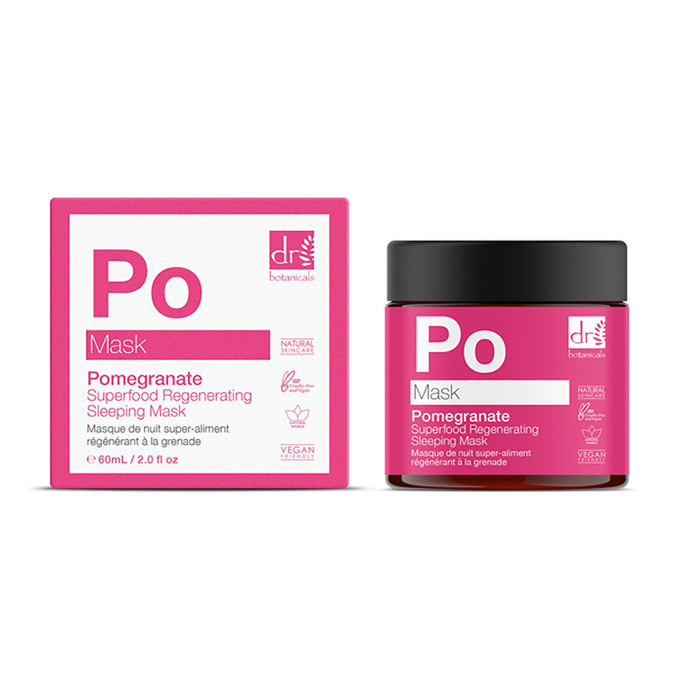 Dr Botanicals Pomegranate Superfood Regenerating Sleeping Facial Mask, 2 Oz